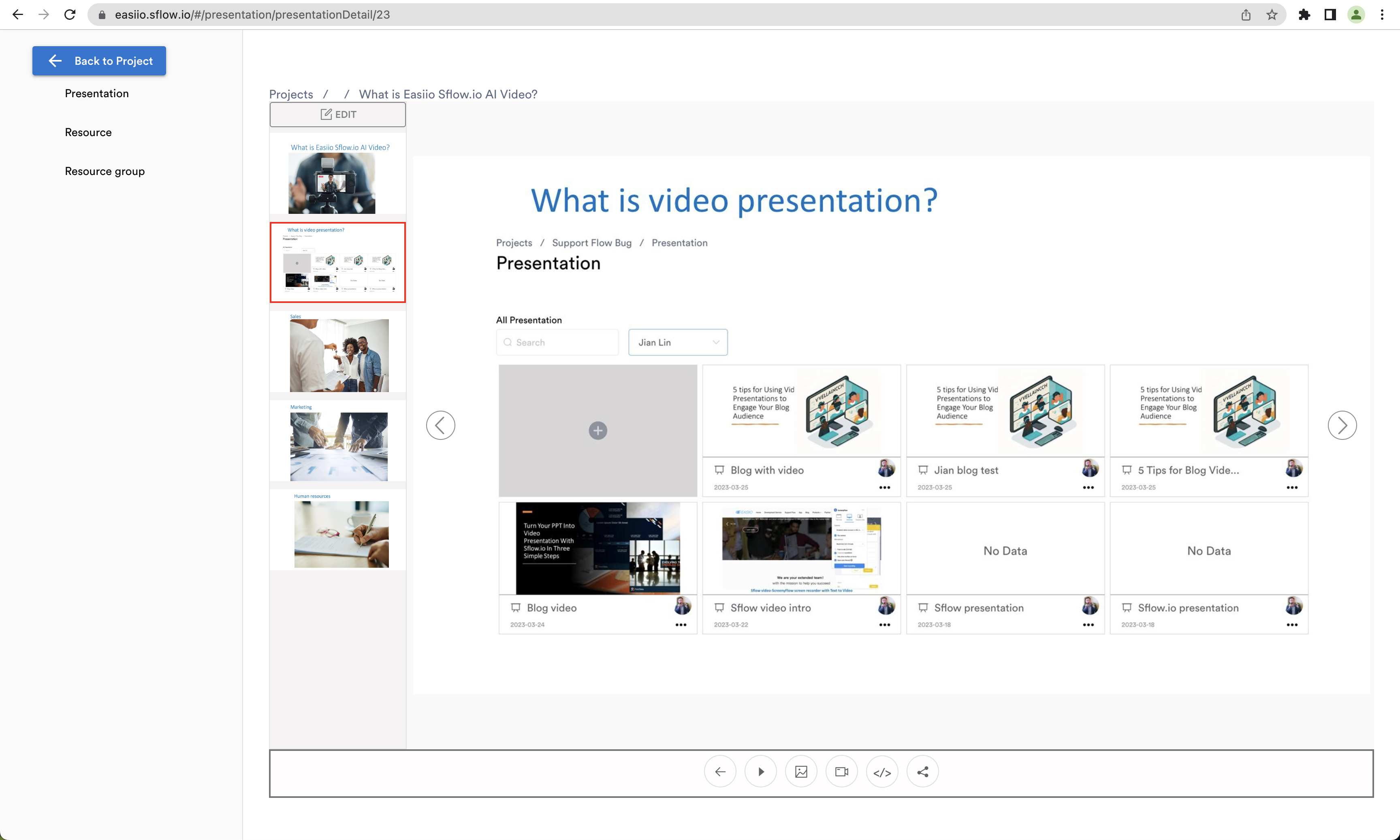 Video Presentation Too